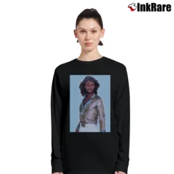Women’s Bee Gee Barry Gibb 70s Style Long-Sleeve Top in black | Sleek, Versatile, All-Season