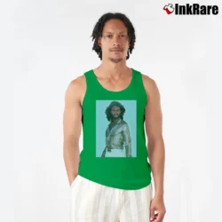 Men’s Bee Gee Barry Gibb 70s Style Tank Top in irish green | Breathable, Active-Friendly Design