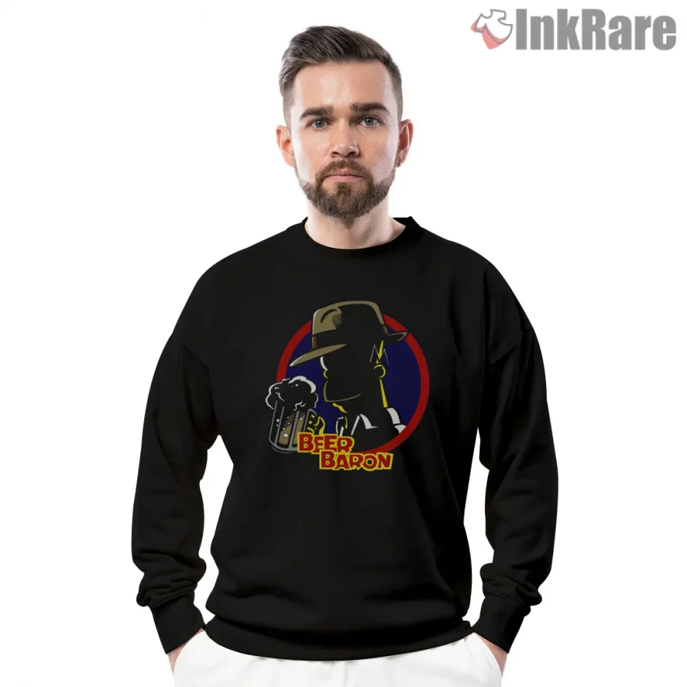Beer Baron Noir Detective Style Cartoon Shirt on graphic shirt for men graphic tee