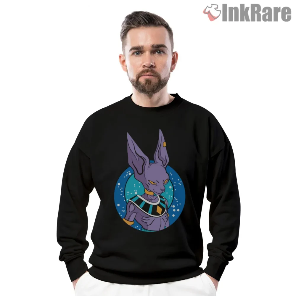 Beerus Cosmic Destruction Aura Shirt on graphic shirt for men graphic tee