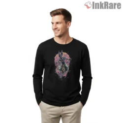 Beerus Cosmic Splash God Of Destruction Shirt on black long sleeve shirt for men graphic tee