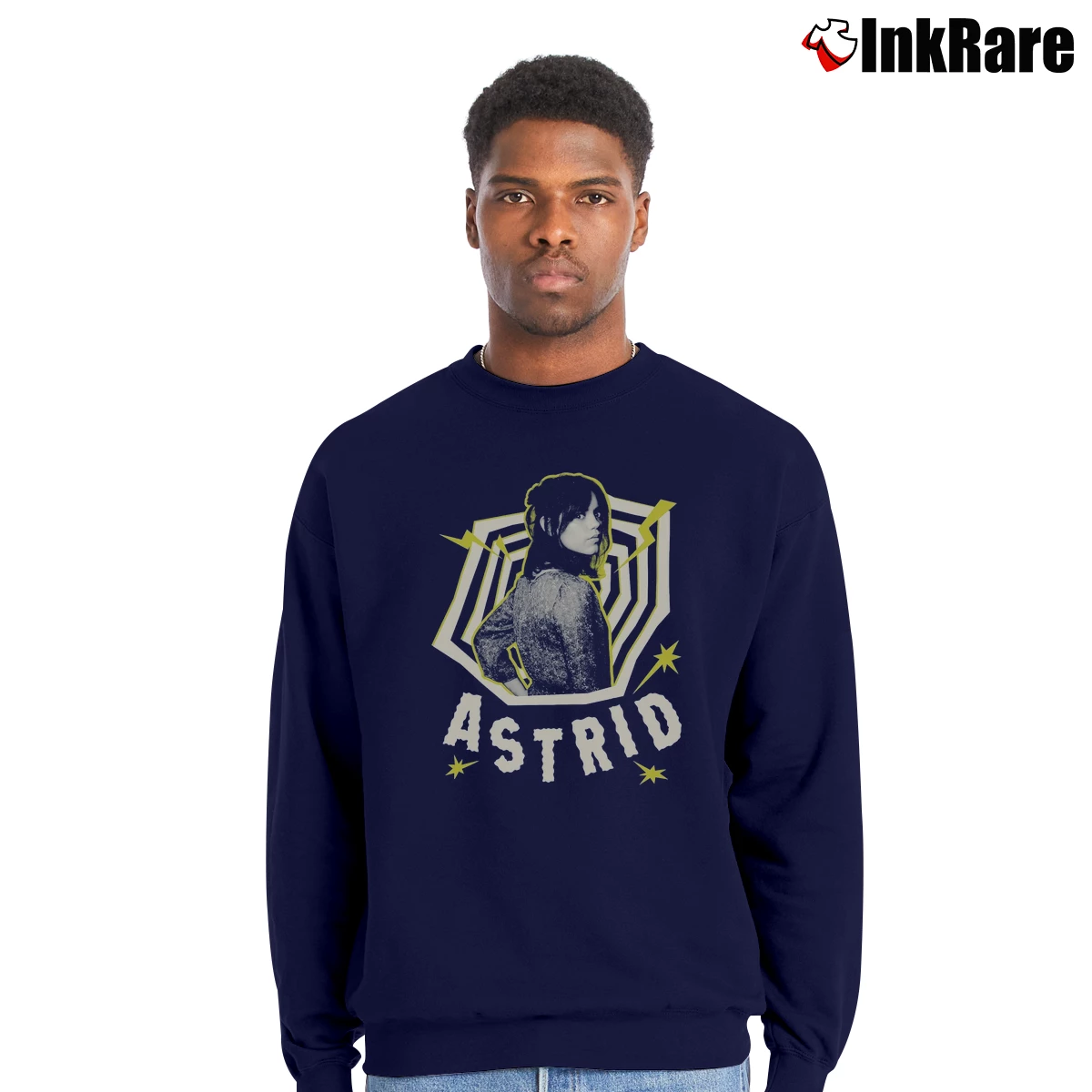 Beetlejuice Astrid Deetz Men’s Crewneck Sweatshirt in navy – Soft & Durable Men’s Beetlejuice Astrid Deetz Crewneck Sweatshirt in navy | Cozy Fabric, Clean Style