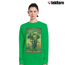 Women’s Beetlejuice Betelgeuse Matches Long-Sleeve Top in irish green | Sleek, Versatile, All-Season