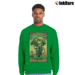 Men’s Beetlejuice Betelgeuse Matches Crewneck Sweatshirt in irish green | Cozy Fabric, Clean Style