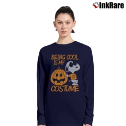 Women’s Being Cool Is My Costume Snoopy Halloween Long-Sleeve Top in navy | Sleek, Versatile, All-Season