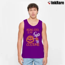 Men’s Being Cool Is My Costume Snoopy Halloween Tank Top in purple | Breathable, Active-Friendly Design