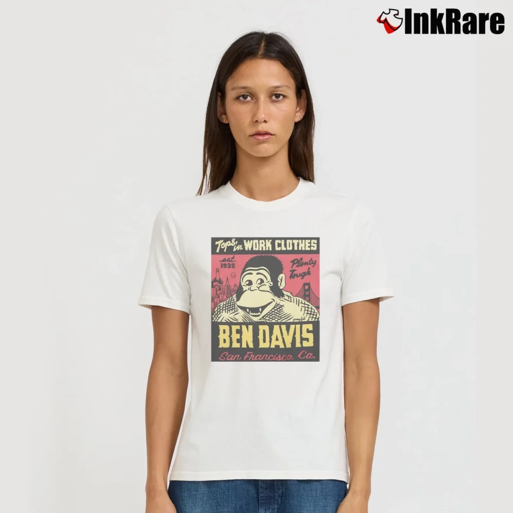 Women’s Ben Davis Jeremy Fish Special Logo Signature T-Shirt in white | Soft, Flattering Fit