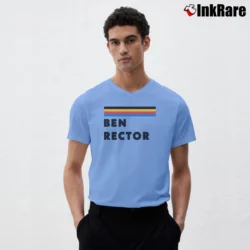 Men’s Ben Rector Retro V-Neck Tee in light blue | Sharp, Breathable, Everyday Staple