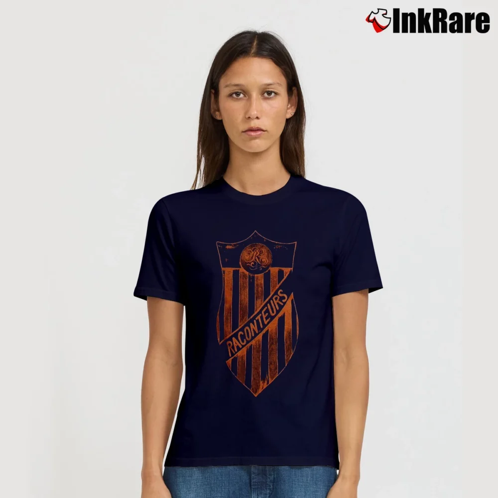 Women’s Bendu Raconteurs Shield Fashion Signature T-Shirt in navy | Soft, Flattering Fit