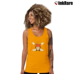 Women’s Bent Over Mickey Mouse Tank Top in orange | Lightweight, Movement-Friendly