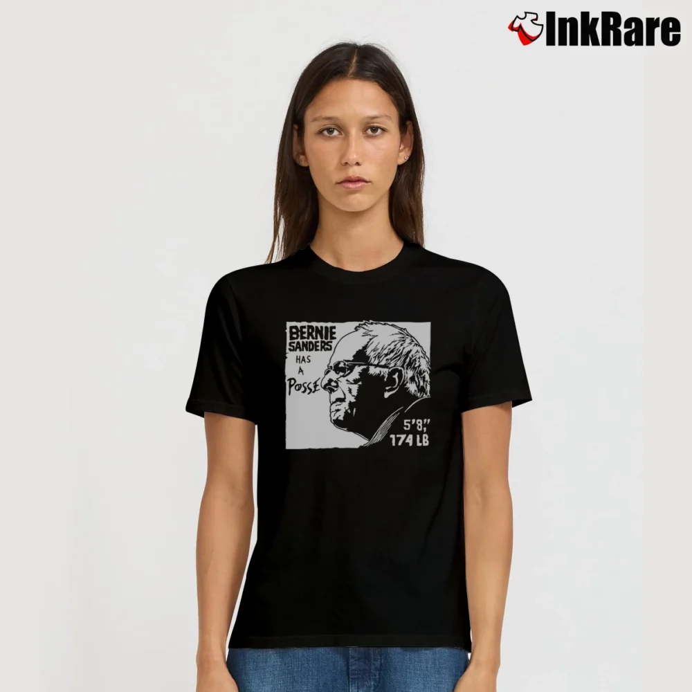 Women’s Bernie Sanders Has A Posse Political Signature T-Shirt in black | Soft, Flattering Fit