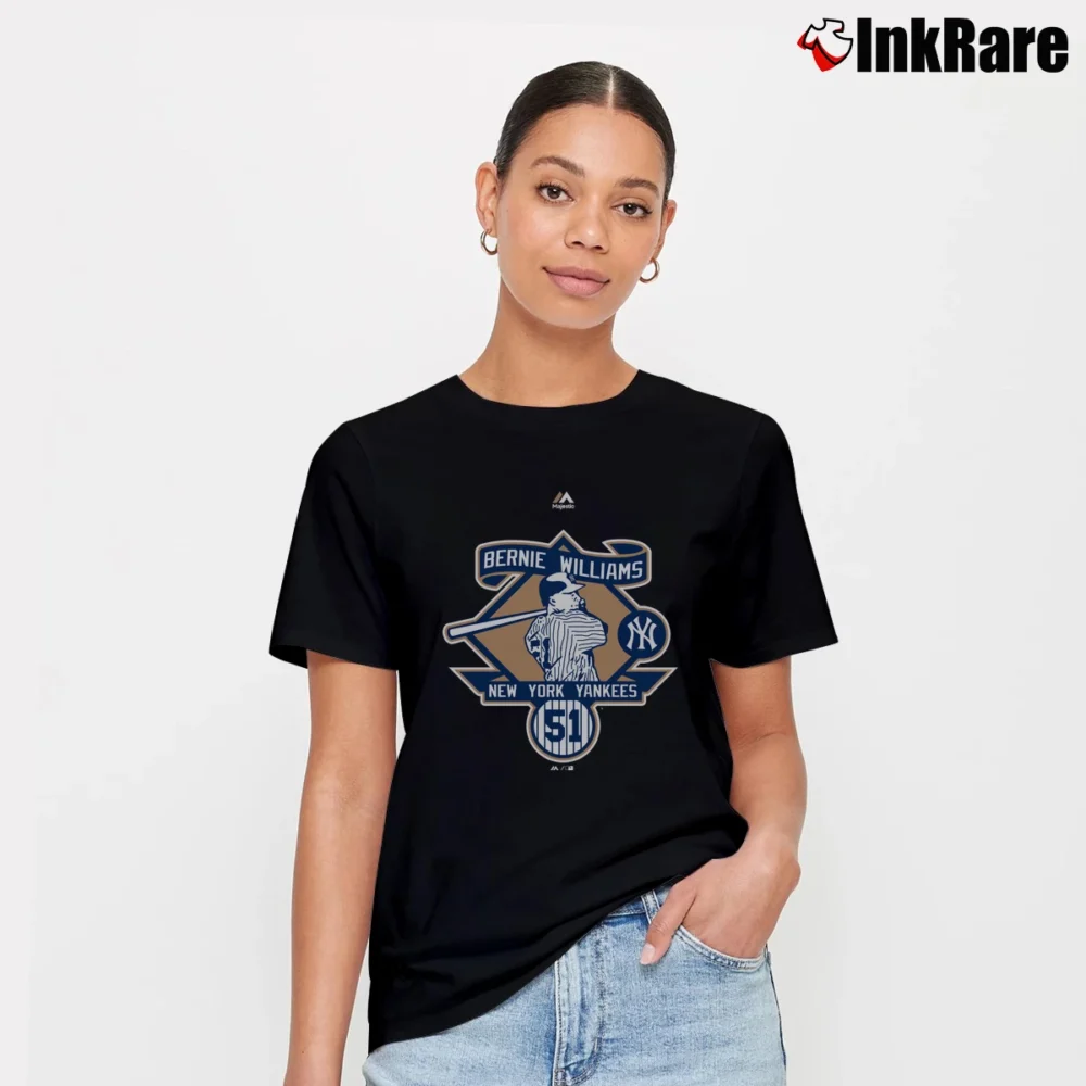 Women’s Bernie Williams New York Yankees Signature T-Shirt in black | Soft, Flattering Fit
