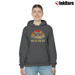 Women’s Best Cat Dad Ever Funny Cat Father Gift Cozy Hoodie in charcoal | Warm, Structured, Stylish