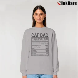 Women’s Best Cat Dad Funny Nutritional Facts Relaxed Sweatshirt in sport grey | Soft, Laid-Back Vibe