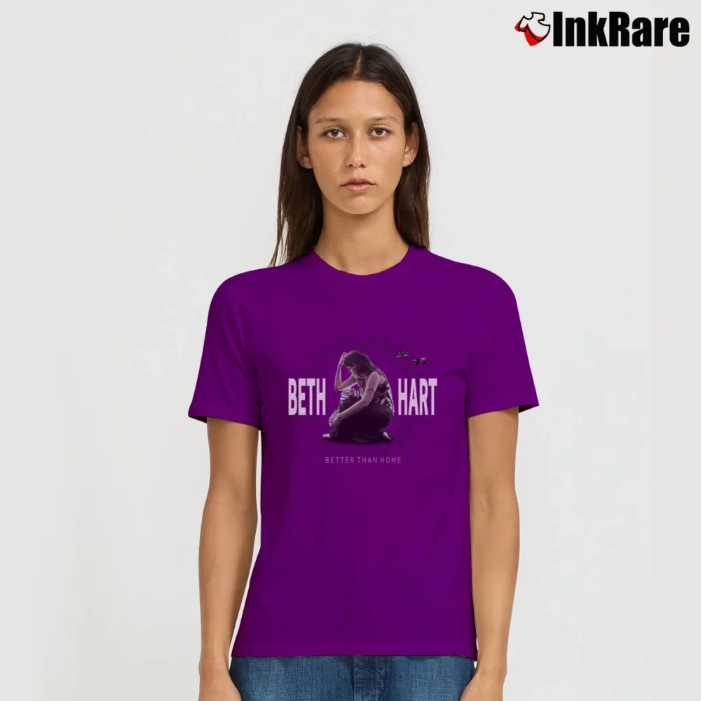 Women’s Beth Hart World Tour Concert Signature T-Shirt in purple | Soft, Flattering Fit