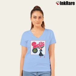 Women’s Bette Midler V-Neck Tee in light blue | Chic Neckline, Soft Texture