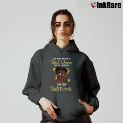 Women’s Betty Boop Afro American Melanin Queen Graphic Cozy Hoodie in charcoal | Warm, Structured, Stylish