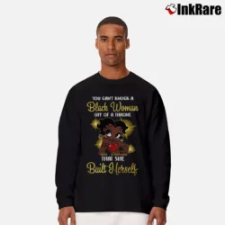 Men’s Betty Boop Afro American Melanin Queen Graphic Long-Sleeve Shirt in black | Sleek, Lightweight, Year-Round Wear