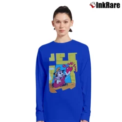 Women’s Betty Boop And Bimbo Freddie Cartoon Long-Sleeve Top in royal blue | Sleek, Versatile, All-Season