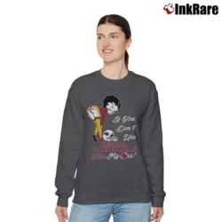 Women’s Betty Boop Arizona Cardinals If You Don't Like Cardinals Football Team Kiss My Ass Relaxed Sweatshirt in charcoal | Soft, Laid-Back Vibe
