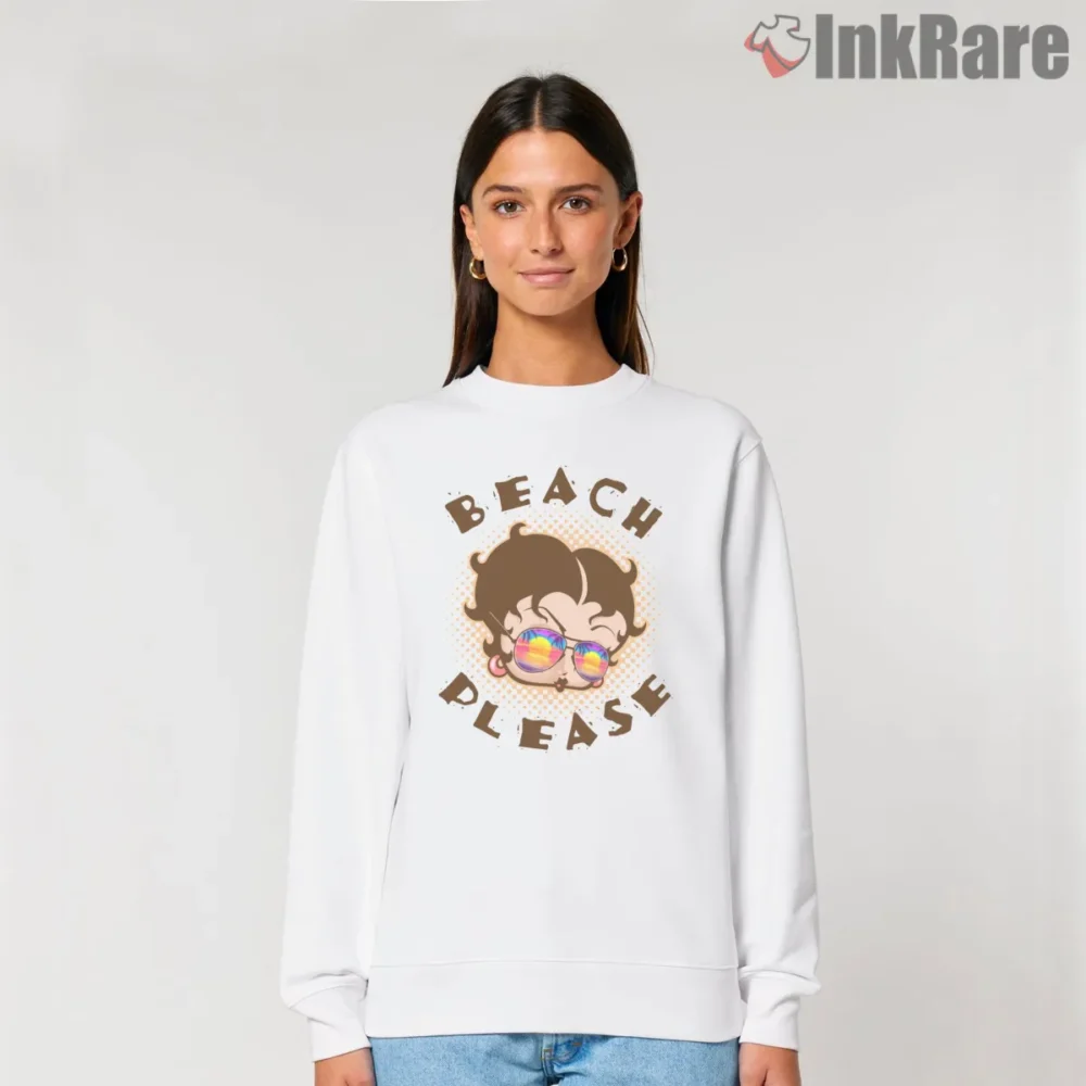 Betty Boop Beach Please Retro Sunglasses Shirt on graphic shirt for women graphic tee