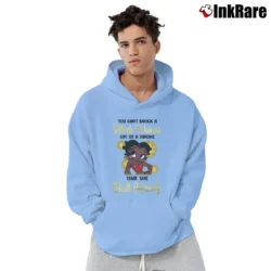 Men’s Betty Boop Black Queen Afro American Melanin Pullover Hoodie in light blue | Cozy, Durable, Modern Fit