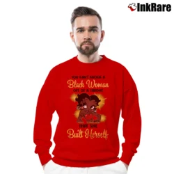 Men’s Betty Boop Black Queen Afro American Melanin Crewneck Sweatshirt in red | Cozy Fabric, Clean Style