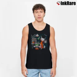Men’s Betty Boop Bride Of Frankenstein Halloween Tank Top in black | Breathable, Active-Friendly Design