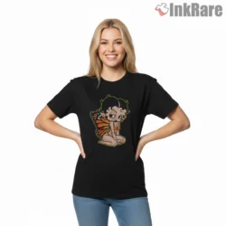 Betty Boop Butterfly Fairy Wings Fantasy Shirt on black short sleeve shirt for women graphic tee
