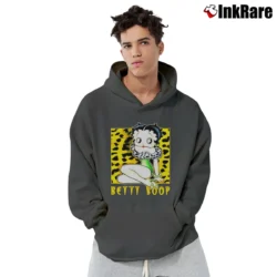 Men’s Betty Boop Cartoon Graphic Pullover Hoodie in charcoal | Cozy, Durable, Modern Fit