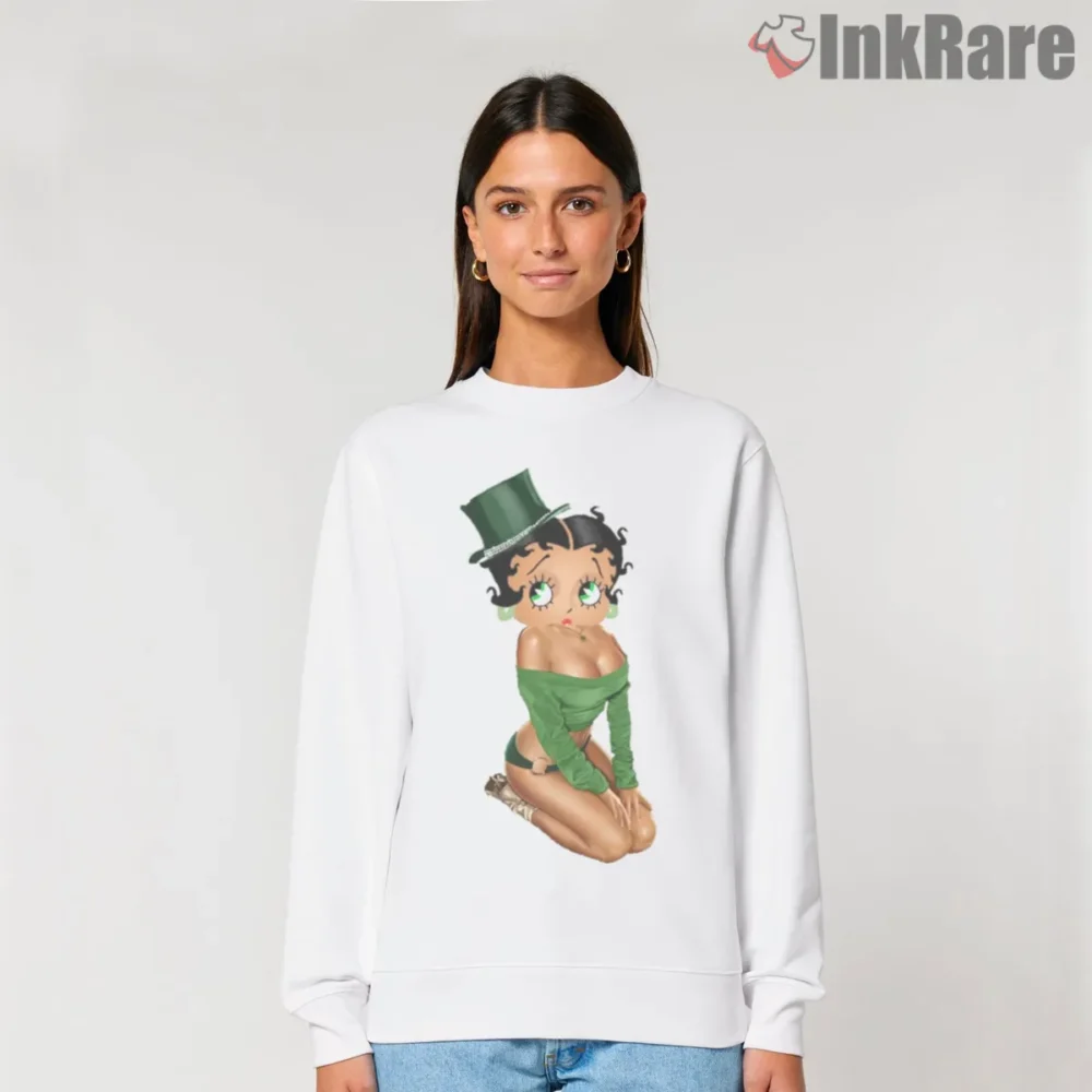 Betty Boop Emerald Top Hat Glamour Shirt on graphic shirt for women graphic tee