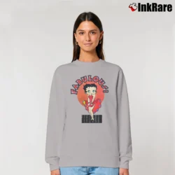 Women’s Betty Boop Fabulous Cartoon Relaxed Sweatshirt in sport grey | Soft, Laid-Back Vibe
