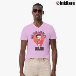 Men’s Betty Boop Fabulous Cartoon V-Neck Tee in light pink | Sharp, Breathable, Everyday Staple