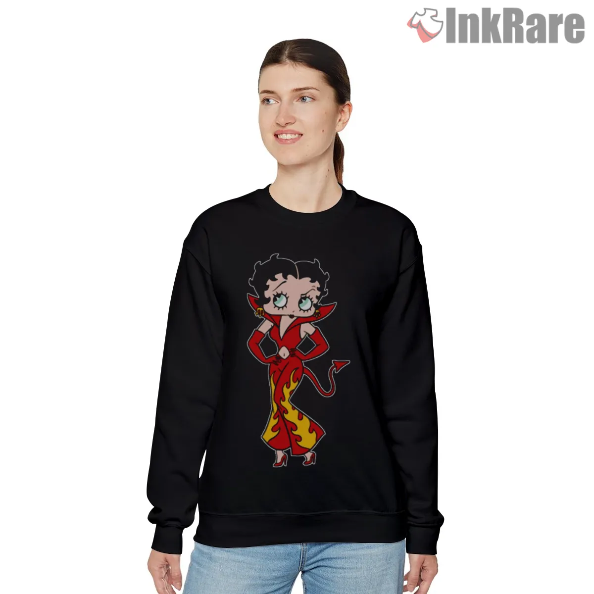 Betty Boop Fiery Devil Confidence Shirt Betty Boop Fiery Devil Confidence Shirt on graphic shirt for women graphic tee