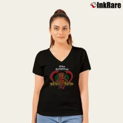 Women’s Betty Boop I Love My Black Skin Afro American V-Neck Tee in black | Chic Neckline, Soft Texture