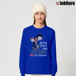 Women’s Betty Boop If You Don't Like Kiss My Endzone Houston Astros Football Long-Sleeve Top in royal blue | Sleek, Versatile, All-Season