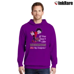 Men’s Betty Boop If You Don't Like Kiss My Endzone Tampa Bay Buccaneers Pullover Hoodie in purple | Cozy, Durable, Modern Fit