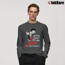 Men’s Betty Boop Kansas City Chiefs If You Don't Like Kiss My Endzone Football Long-Sleeve Shirt in charcoal | Sleek, Lightweight, Year-Round Wear