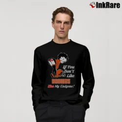 Men’s Betty Boop Kiss My Endzone Cleveland Browns Long-Sleeve Shirt in black | Sleek, Lightweight, Year-Round Wear
