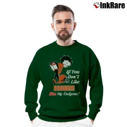 Men’s Betty Boop Kiss My Endzone Cleveland Browns Crewneck Sweatshirt in forest green | Cozy Fabric, Clean Style
