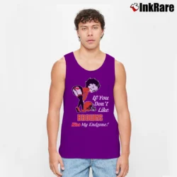 Men’s Betty Boop Kiss My Endzone Cleveland Browns Tank Top in purple | Breathable, Active-Friendly Design