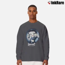 Men’s Betty Boop Knock Out Cartoon Network Long-Sleeve Shirt in charcoal | Sleek, Lightweight, Year-Round Wear