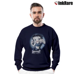 Men’s Betty Boop Knock Out Cartoon Network Crewneck Sweatshirt in navy | Cozy Fabric, Clean Style