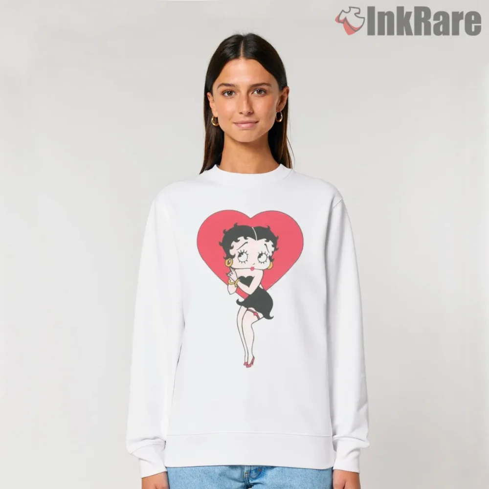 Betty Boop Love Song Microphone Shirt on graphic shirt for women graphic tee