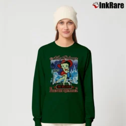 Women’s Betty Boop New Orleans French Quarter Vacation Long-Sleeve Top in forest green | Sleek, Versatile, All-Season