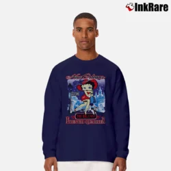 Men’s Betty Boop New Orleans French Quarter Vacation Long-Sleeve Shirt in navy | Sleek, Lightweight, Year-Round Wear