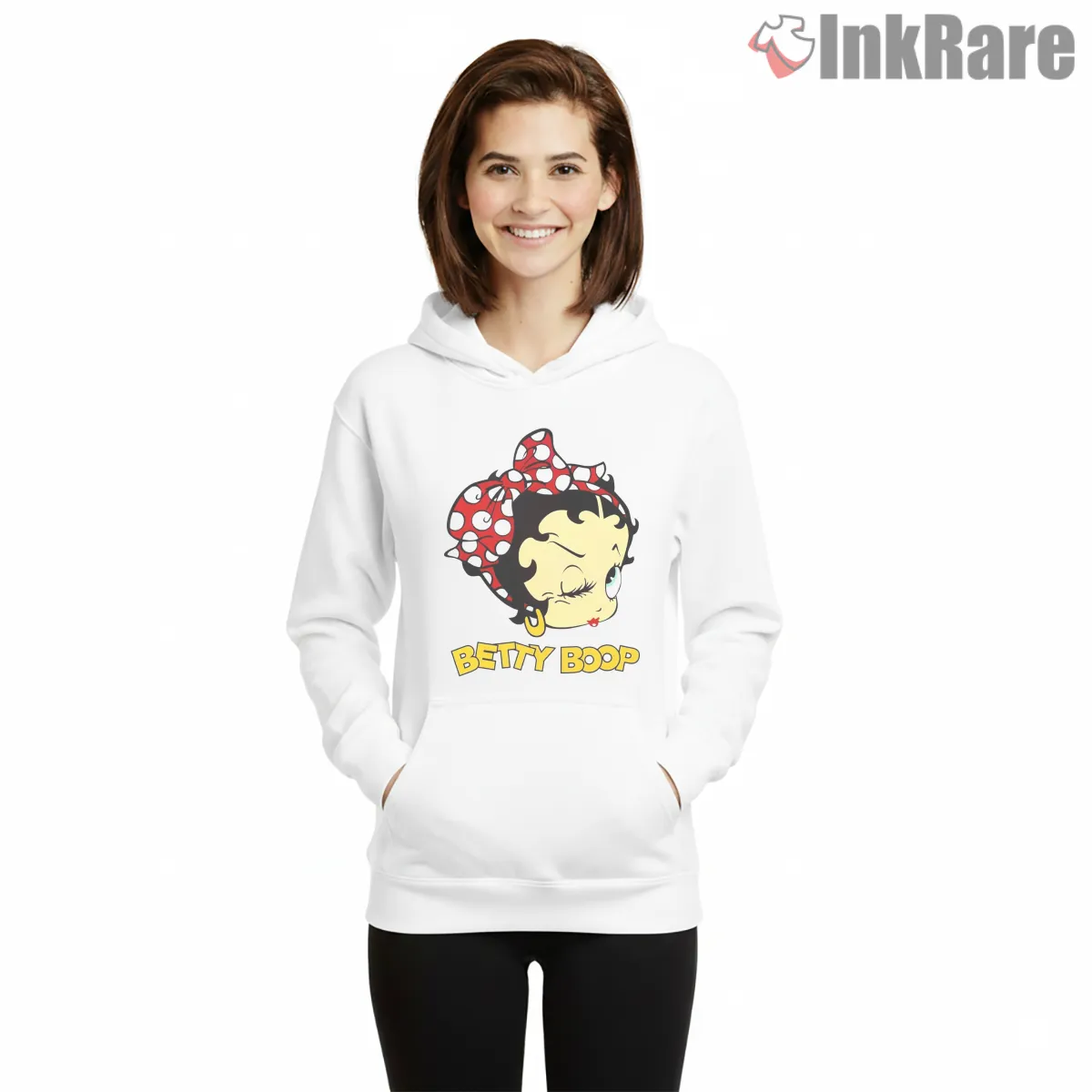 Betty Boop Polka Dot Bandana Classic Vol07 Shirt on white hoodie for women graphic tee
