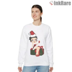 Betty Boop Sexy Santa Sitting On Gift Shirt on graphic shirt for women graphic tee