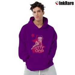 Men’s Betty Boop Sexy Star Retro Classic Cartoon Pullover Hoodie in purple | Cozy, Durable, Modern Fit