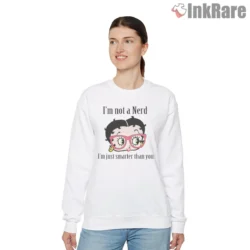 Betty Boop Smarty Pants Big Glasses Shirt on graphic shirt for women graphic tee